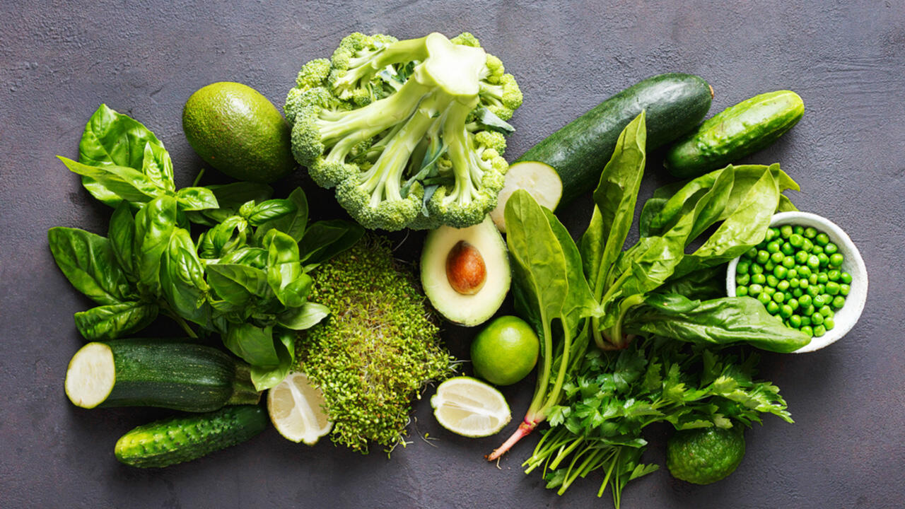 Green vegetables can contribute to calcium supply.